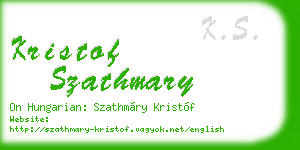 kristof szathmary business card